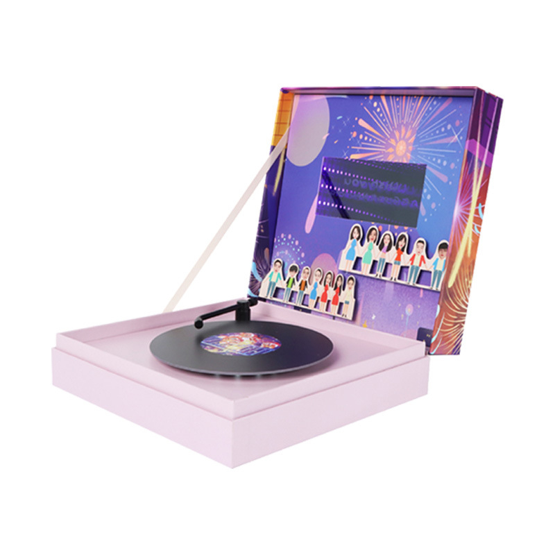 Cutie video personalizată internațională, card poștal în format carte, card LCD de sărbători și album foto – set cadou