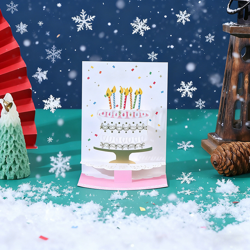 Card de felicitare tridimensional cu design personalizabil – pentru Ziua Profesorului, Ziua Recunoștinței și Ziua Îndrăgostiților, cu un mic cadou