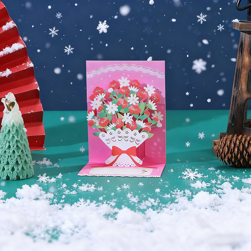 Card de felicitare tridimensional cu design personalizabil – pentru Ziua Profesorului, Ziua Recunoștinței și Ziua Îndrăgostiților, cu un mic cadou