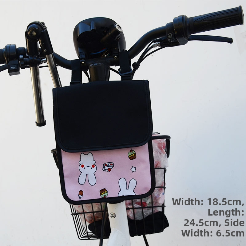 Nová roztomilá kreslená taška na skladovanie pre bicykel a elektro-bicykel, s veľkou kapacitou