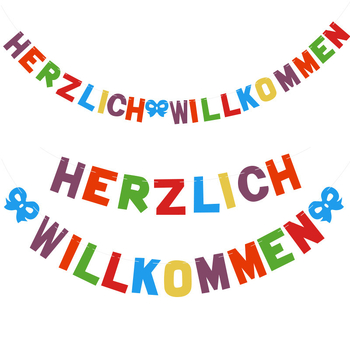 Banner de bun venit în stil german pentru decorul de familie
