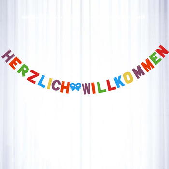 Banner de bun venit în stil german pentru decorul de familie