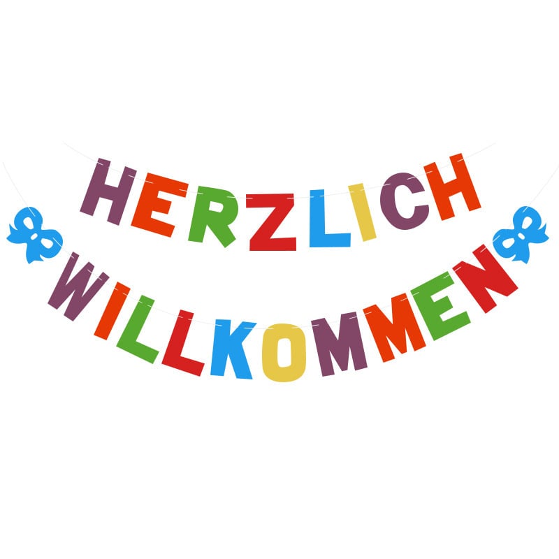 Banner de bun venit în stil german pentru decorul de familie