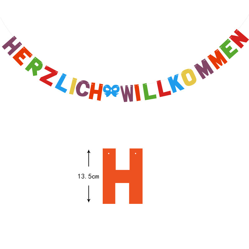 Banner de bun venit în stil german pentru decorul de familie