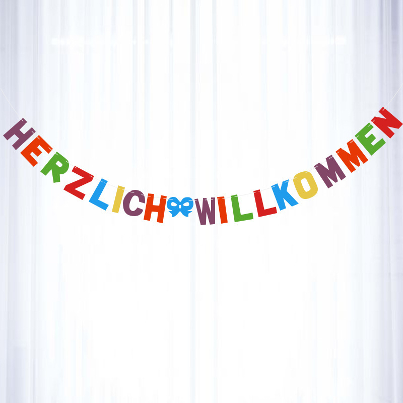Banner de bun venit în stil german pentru decorul de familie