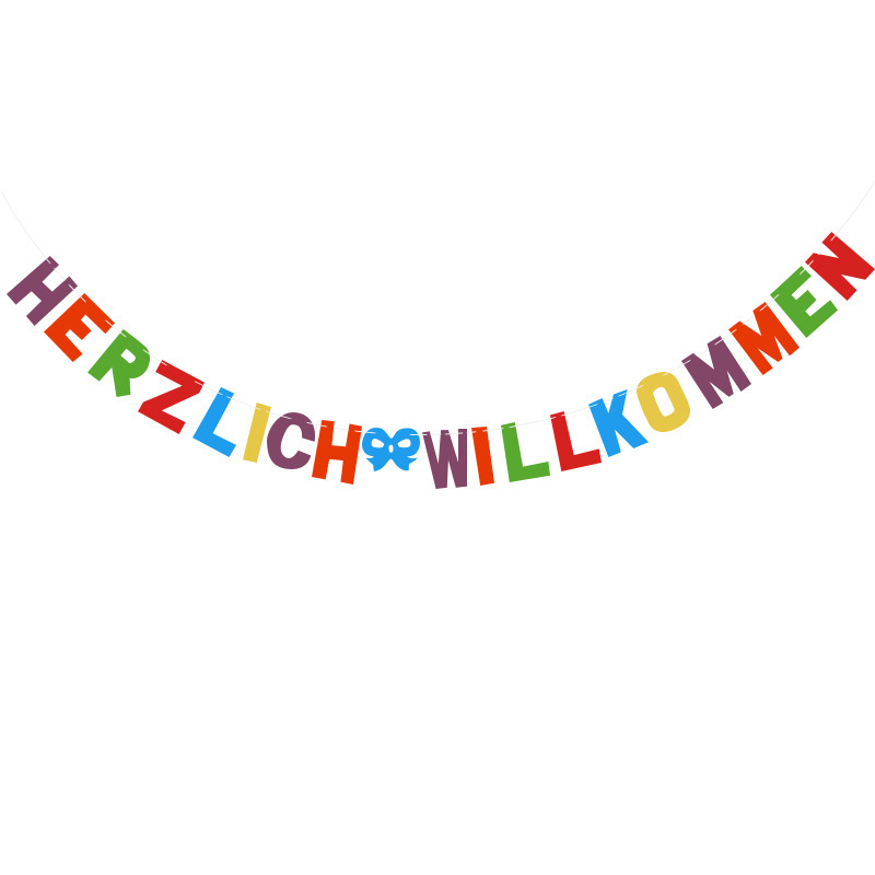 Banner de bun venit în stil german pentru decorul de familie