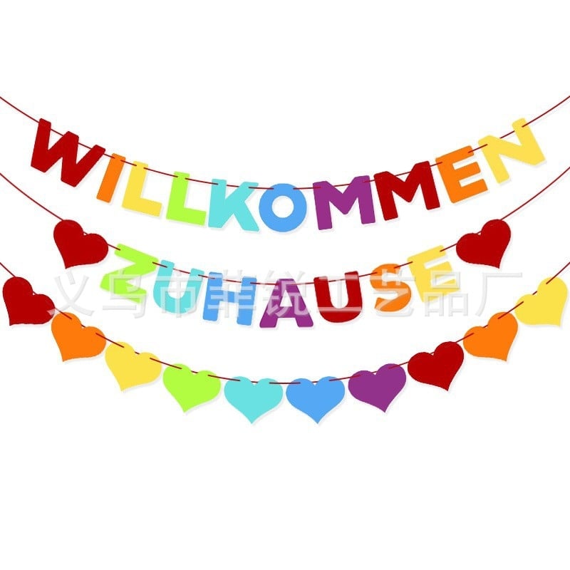 Banner de bun venit în stil german pentru decorul de familie