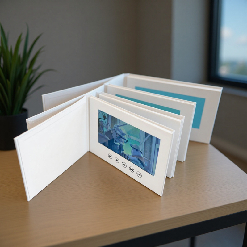 Cărți de felicitare video transfrontaliice, felicitări 3D cu aspect premium, felicitări de Crăciun LCD, broșuri video corporative en-gros