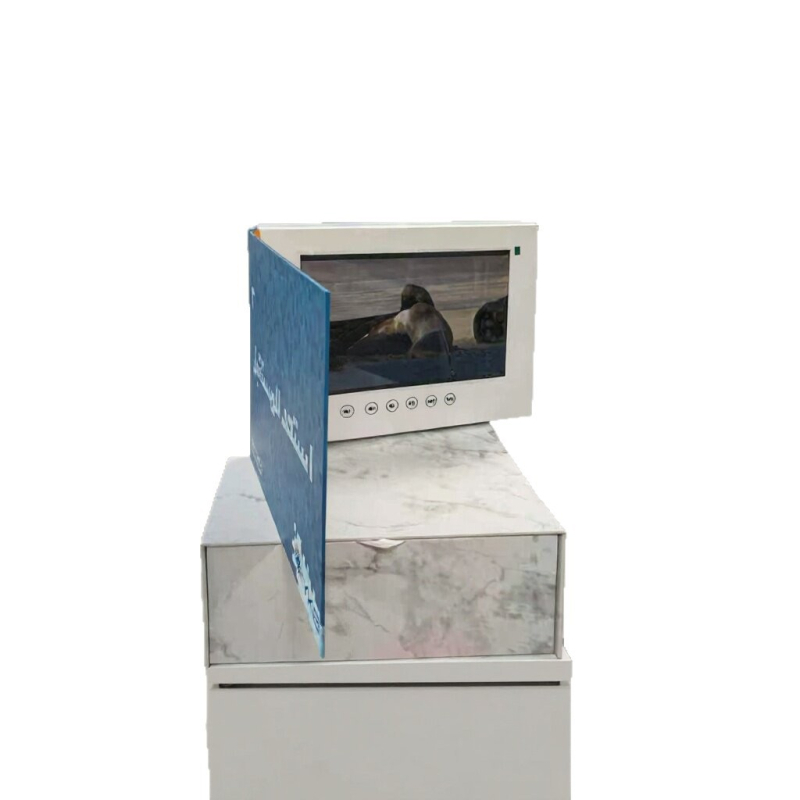 Card de saluturi video, broșură de 10,1 inci, card cadou, reclamă digitală, embossing 3D, ștampilare cu aur, design personalizat de înaltă clasă