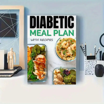 Caiet cu plan de alimentație pentru diabet, cu etichete