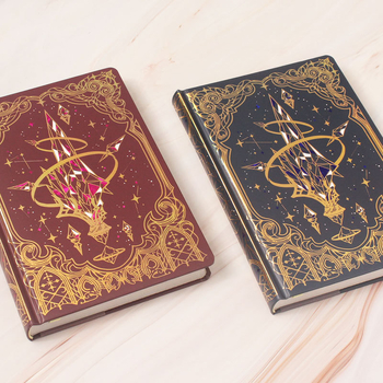 Jurnal Magic Crystal, în culori, cu ilustrații delicate, copertă cu folie de aur, format gros, ediție coreeană cadou