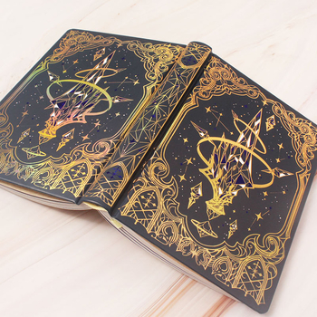 Jurnal Magic Crystal, în culori, cu ilustrații delicate, copertă cu folie de aur, format gros, ediție coreeană cadou