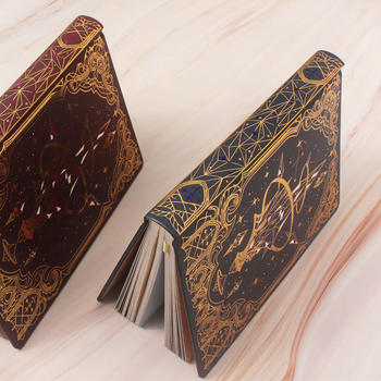 Jurnal Magic Crystal, în culori, cu ilustrații delicate, copertă cu folie de aur, format gros, ediție coreeană cadou