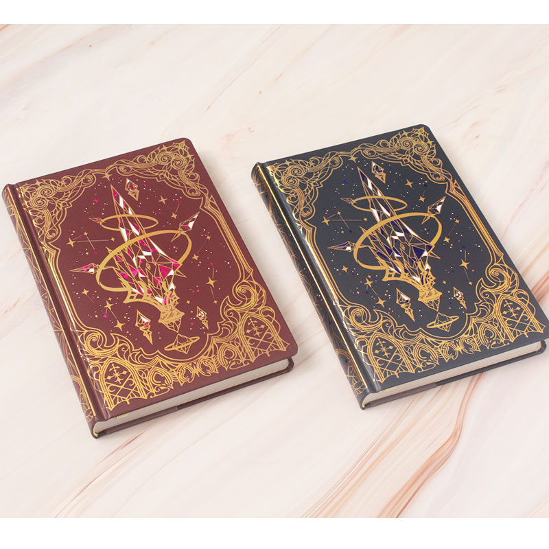 Jurnal Magic Crystal, în culori, cu ilustrații delicate, copertă cu folie de aur, format gros, ediție coreeană cadou