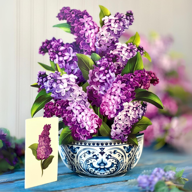 Carte de felicitare 3D cu buchet pop-up pentru Ziua Mamei, Ziua Profesorului și Ziua de naștere
