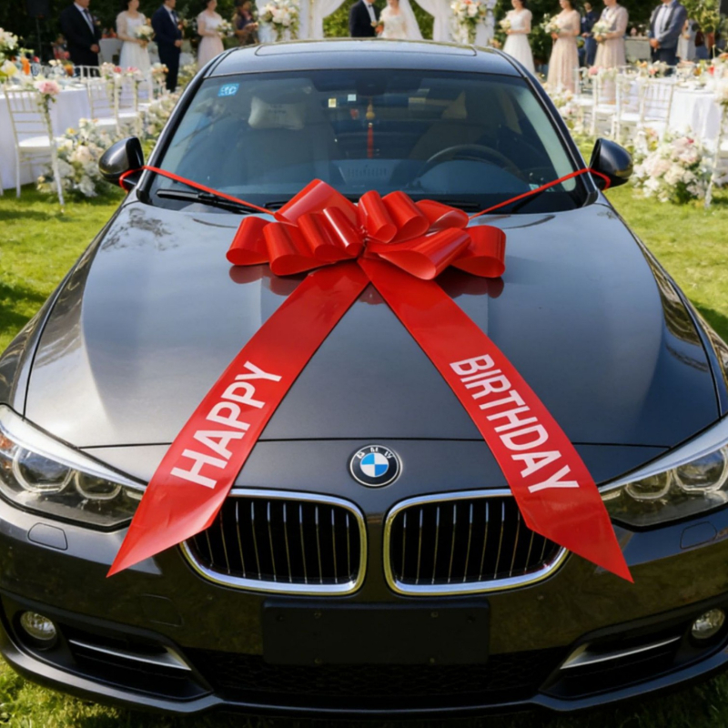 Panglică decorativă auto de 30 de inci cu mesaj text pentru buchete și cadouri