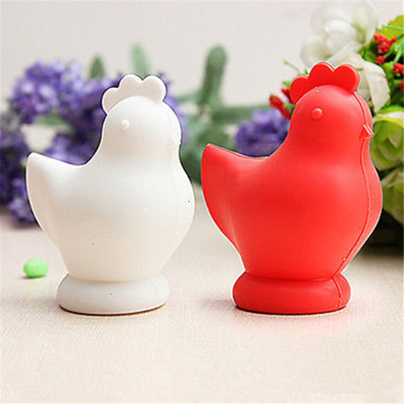 Separator din silicon pentru ouă, în formă de cocoș și găină, separator de gălbenușuri, multicolor