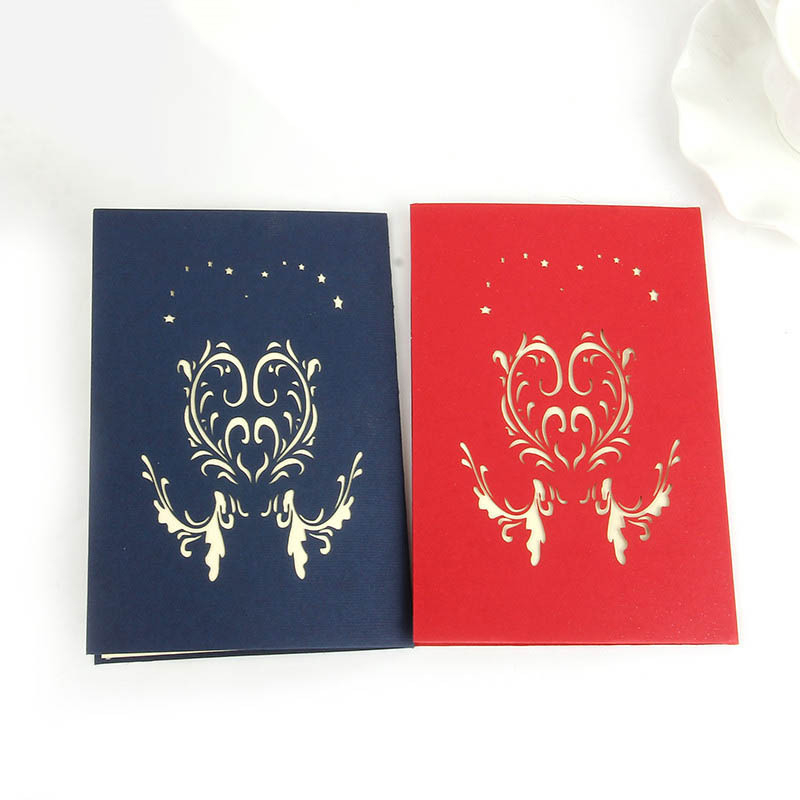 Card de felicitare 3D pop-up cu copac de dragoste, handmade, din hârtie specială de înaltă calitate