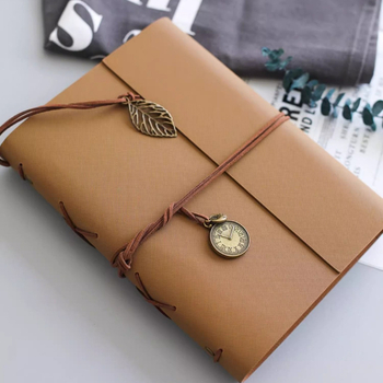 Jurnal de călătorie din piele, curea vintage, carnet portabil pentru ștampile și itinerarii