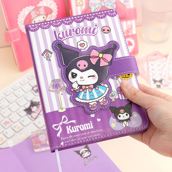 Noul jurnal Kulomi cu copertă din piele și închidere magnetică, set cadou Sanrio My Melody cu autocolante