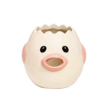 Separator de albuș și gălbenuș, în formă de ou, ceramic, ustensil de bucătărie pentru coacere