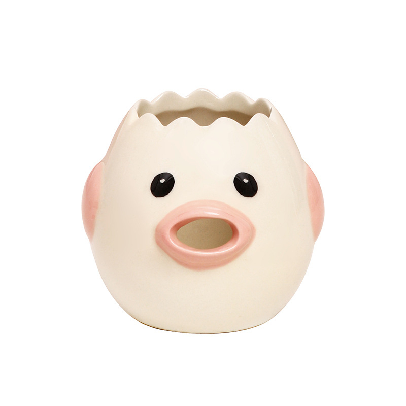 Separator de albuș și gălbenuș, în formă de ou, ceramic, ustensil de bucătărie pentru coacere