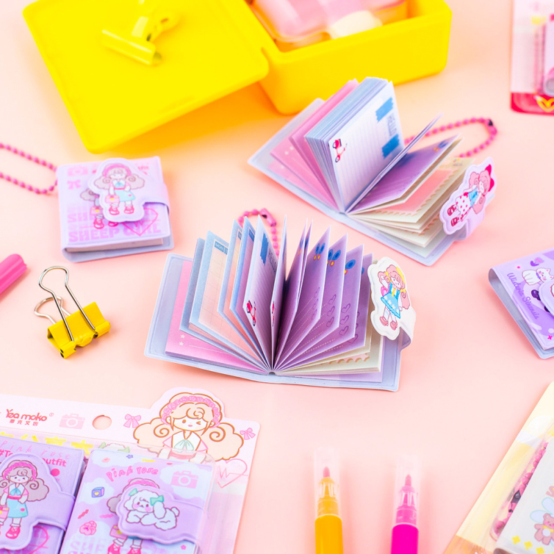 Moke papetărie creativă – carnet mini portabil cu pagini colorate