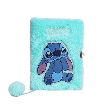 Caiet de notițe cu copertă din pluș, personalizabil, design drăguț cu personaje de desene animate, 100-200 de pagini, hârtie 80 g/m²