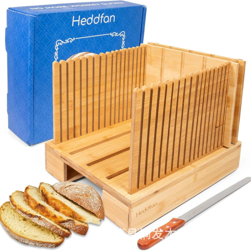 Tăietor de pâine din lemn, detașabil, pentru felii de pâine și toast