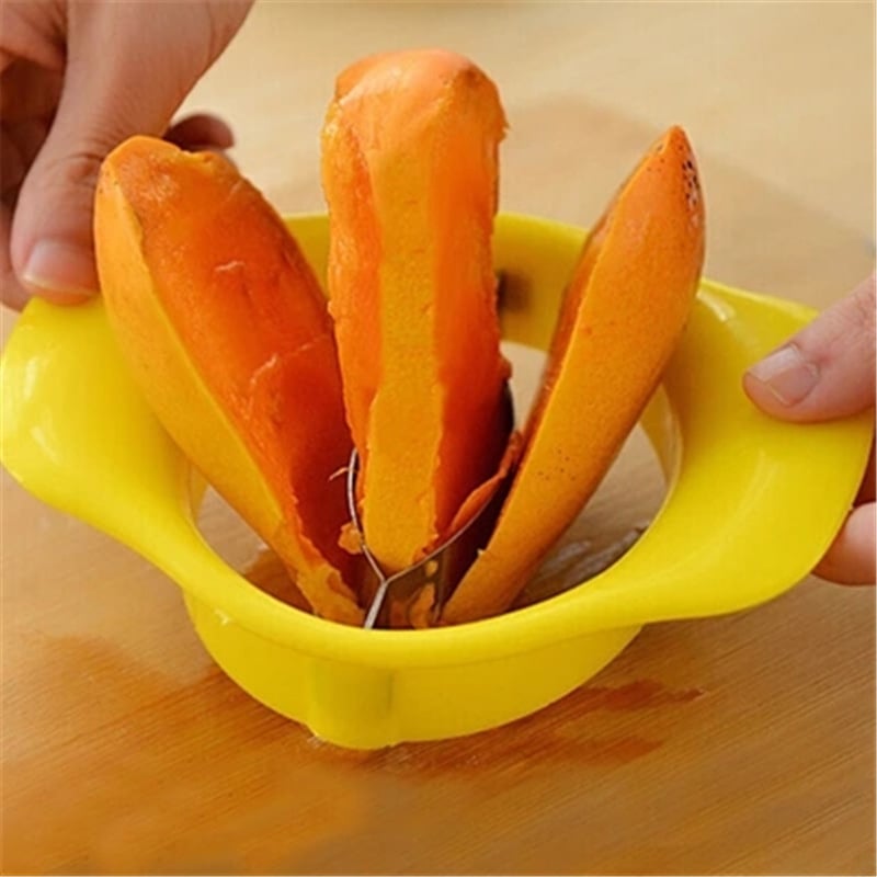 Divizor pentru mango din oțel inoxidabil, eliminator de sâmburi, tăietor de fructe, gadget de bucătărie