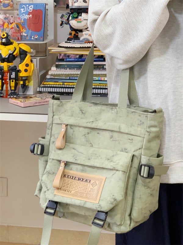 Harajuku stil japanska ženska torba preko ramena, velika kapaciteta, školska tote torba, platnena crossbody torba