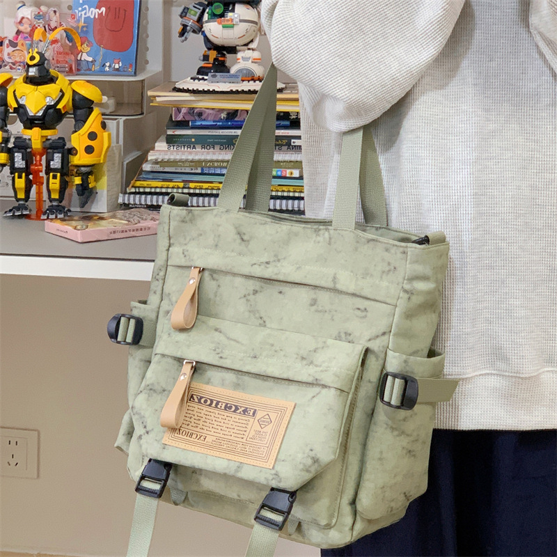 Harajuku stil japanska ženska torba preko ramena, velika kapaciteta, školska tote torba, platnena crossbody torba