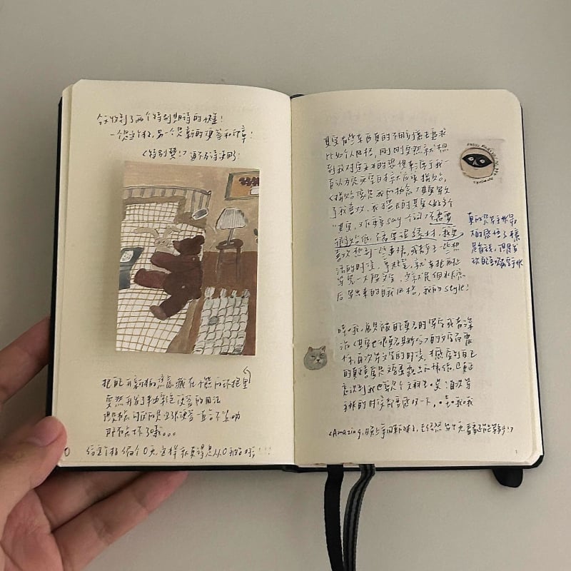 Jurnal A6 cu husă din piele PU neagră, design minimalist retro, pagini albe, 200–300 de pagini