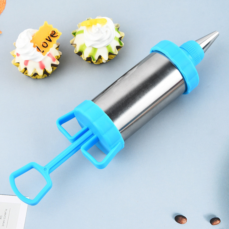 Set pistol de decorare biscuiți cu vârfuri pentru ornare și spatulă