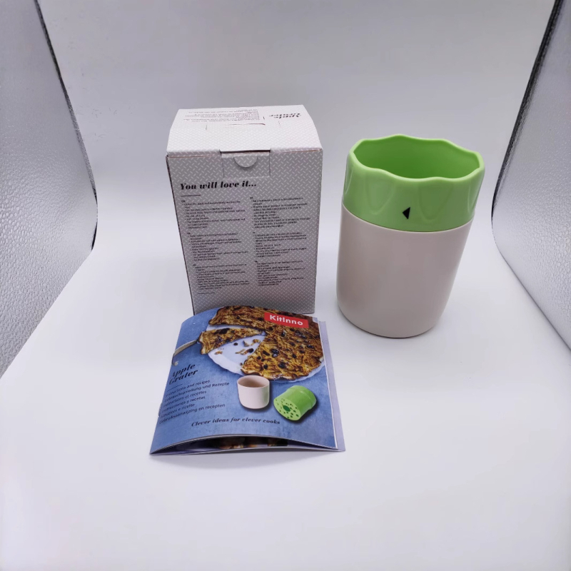 Cupă răzuitor pentru fructe cu răzuitor rotativ și tăietor spiral