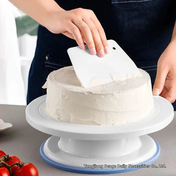 Platou rotativ din plastic pentru decorarea tortului, 11 inch