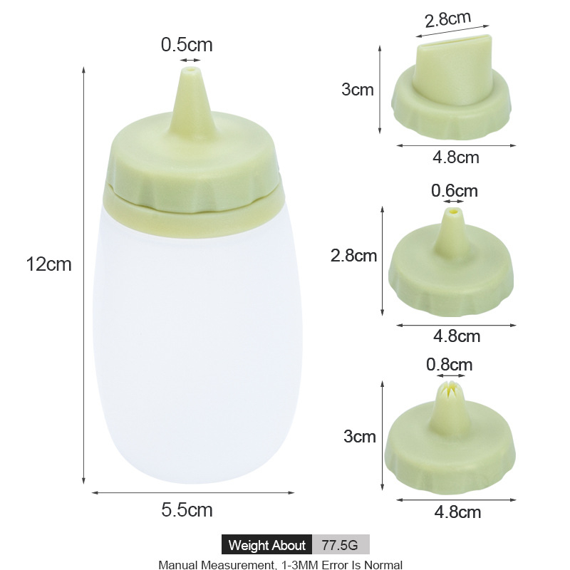 recipient din silicon pentru decorarea torturilor, cu set de 4 duze din plastic