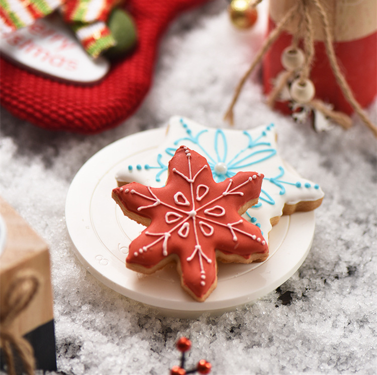 Platou rotativ mic pentru decorare fondant, glazură, biscuiți și torturi – unelte de cofetărie pentru uz casnic