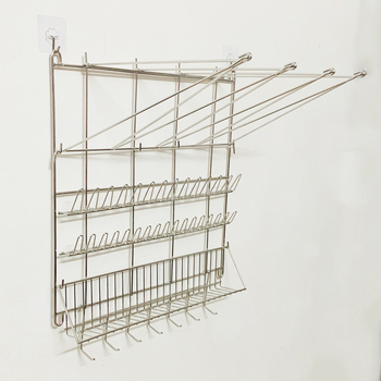 Raft din oțel inoxidabil pentru uscarea pungilor de decorare și organizator pentru duzele de decorare a prăjiturilor