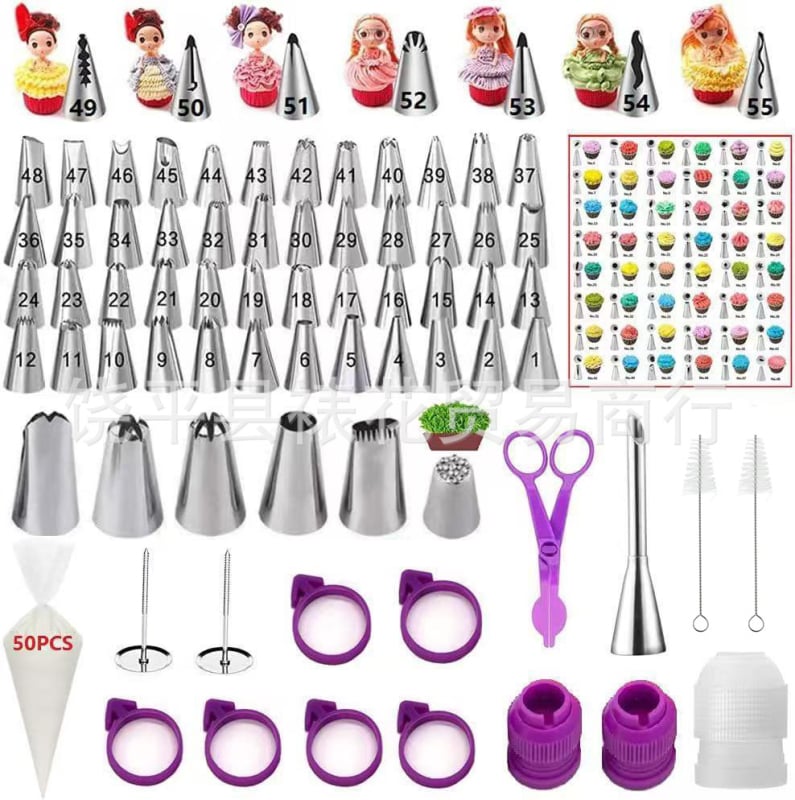 Set de 128 duze pentru decorarea prăjiturilor