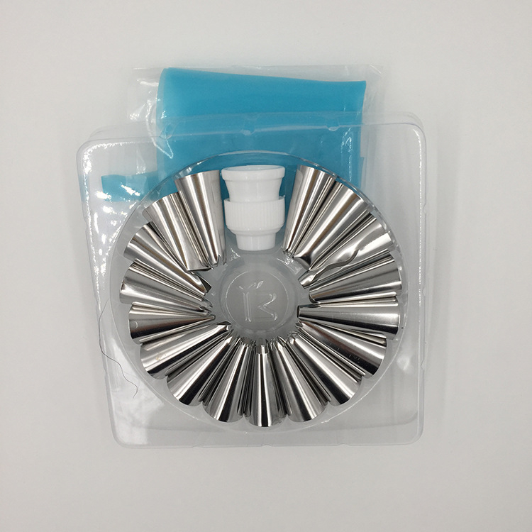 Set decorare cofetărie cu converter mic pentru duițe, pungă de decor din oțel inoxidabil 304, vârfuri pentru torturi și fursecuri