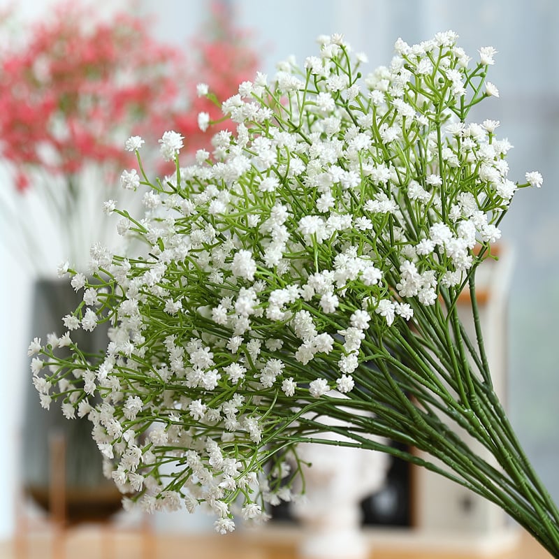 Flori artificiale Gypsophila, buchet decorativ de lux pentru sufragerie, buchet de mână, flori din plastic pentru fotografie