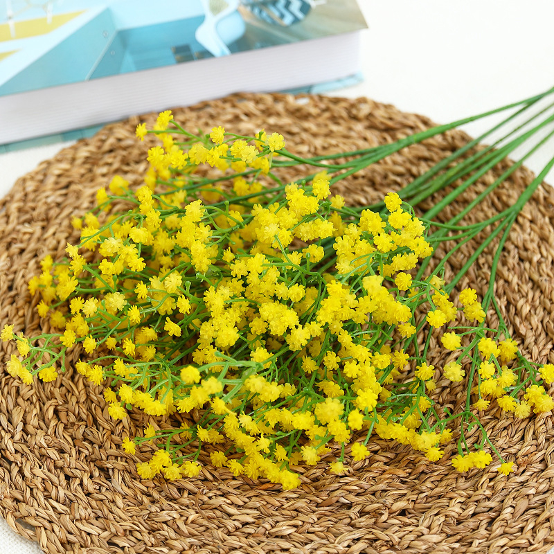 Flori artificiale Gypsophila, buchet decorativ de lux pentru sufragerie, buchet de mână, flori din plastic pentru fotografie
