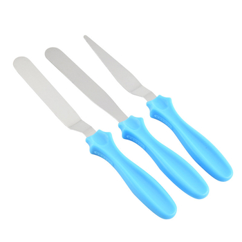 Set de trei spatule pentru prăjituri: spatulă, cuțit pentru demoldare, cuțit din oțel inoxidabil pentru netezire și decorare