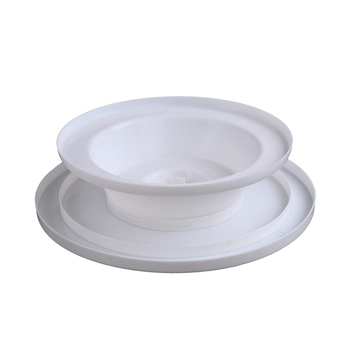 Platou rotativ din plastic pentru decorarea prăjiturilor, margine antiderapantă