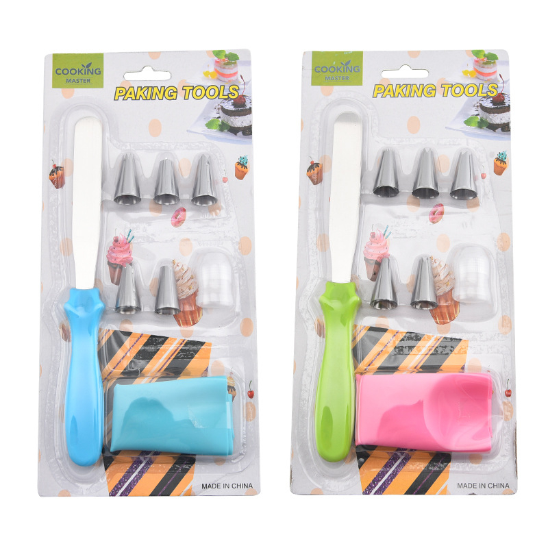 Set din oțel inoxidabil pentru decorare: duze, spatulă și pungi pentru decorare, kit de patiserie pentru bucătăria de acasă