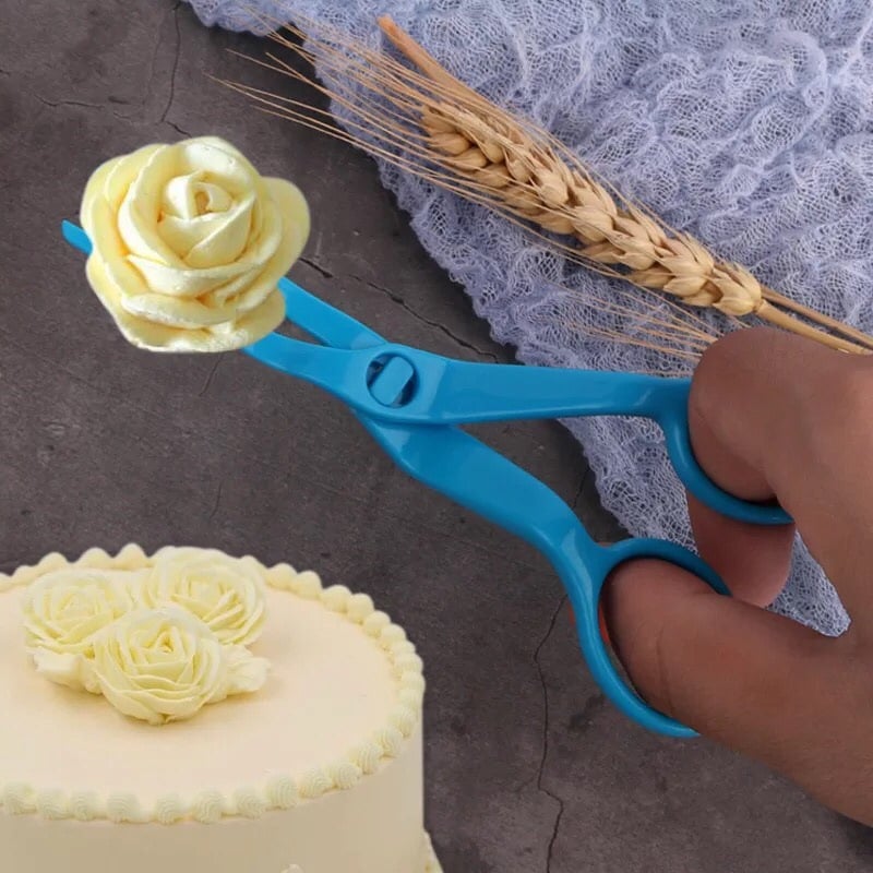 Foarfece ABS pentru decorarea torturilor — foarfecă pentru transferul florilor de cremă, fondant și decorare cu zahăr, unelte de patiserie