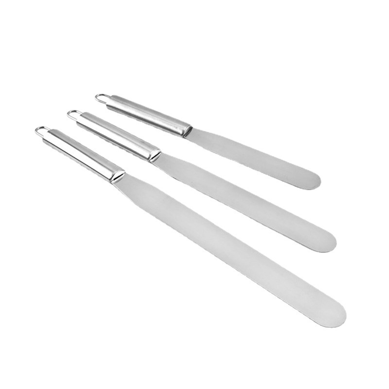 Spatulă de tort din oțel inoxidabil, cuțit pentru cremă, raclă și cuțit de demoldare, 6/8/10 inch, unelte pentru cofetărie