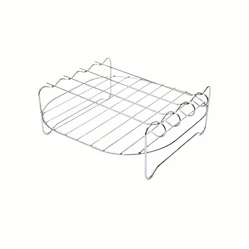 Grill pentru air fryer din oțel inoxidabil 430, accesorii pentru abur și grătar, suport circular pentru toast și pâine