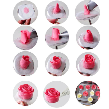 Set de decorare a torturilor, 5 piese: unghii pentru flori, foarfecă pentru tort și ustensile de decorare